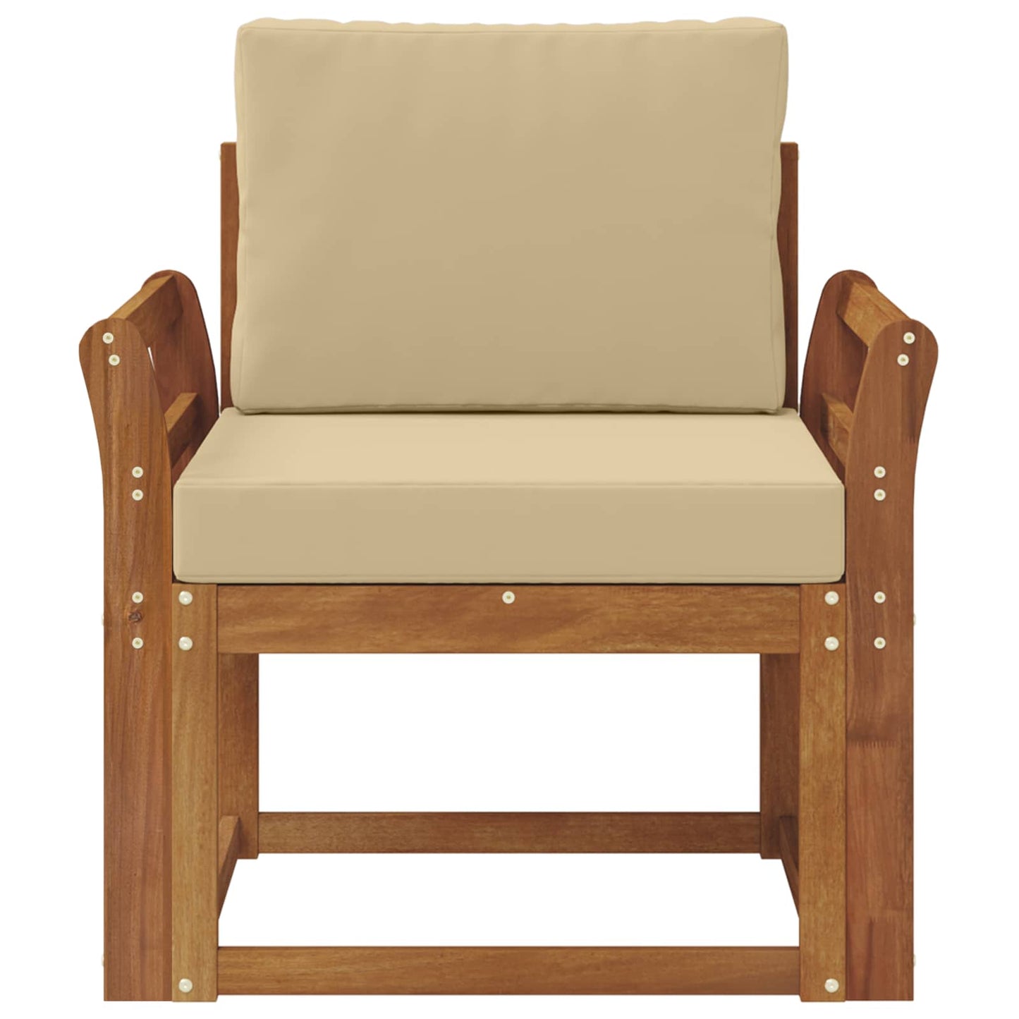 Udendørs sofa Soli Akacietræ og polyester Naturfarvet