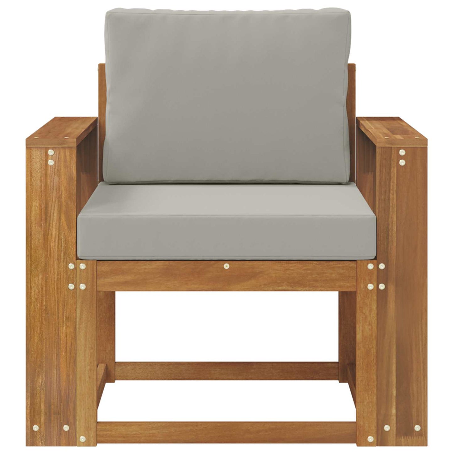 Udendørs sofa Soli Akacietræ og polyester Naturlig og lys grå