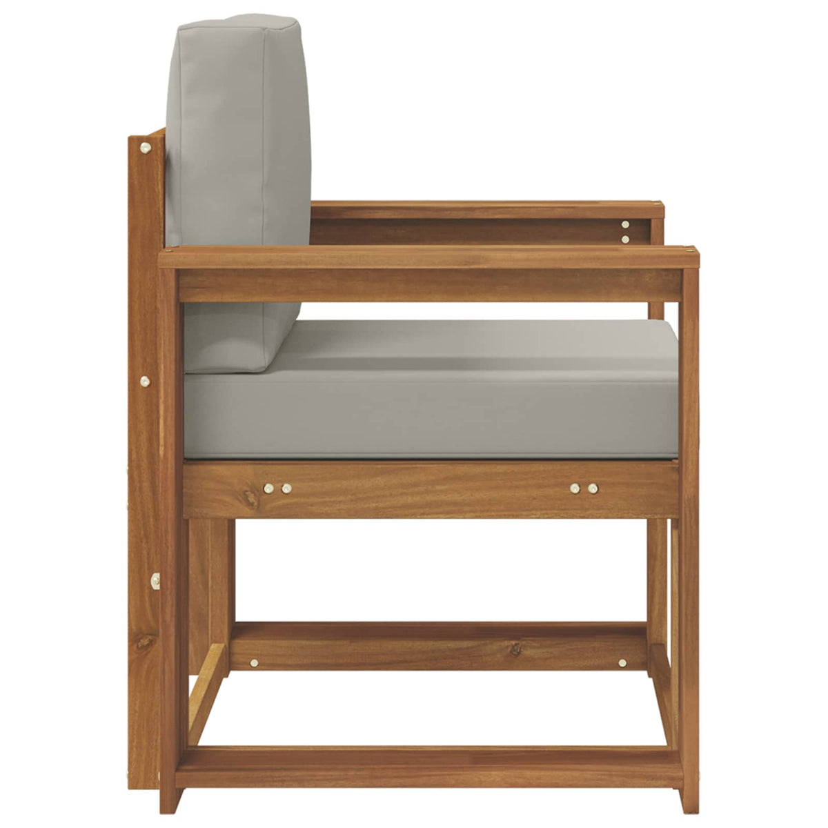 Udendørs sofa Soli Akacietræ og polyester Naturlig og lys grå