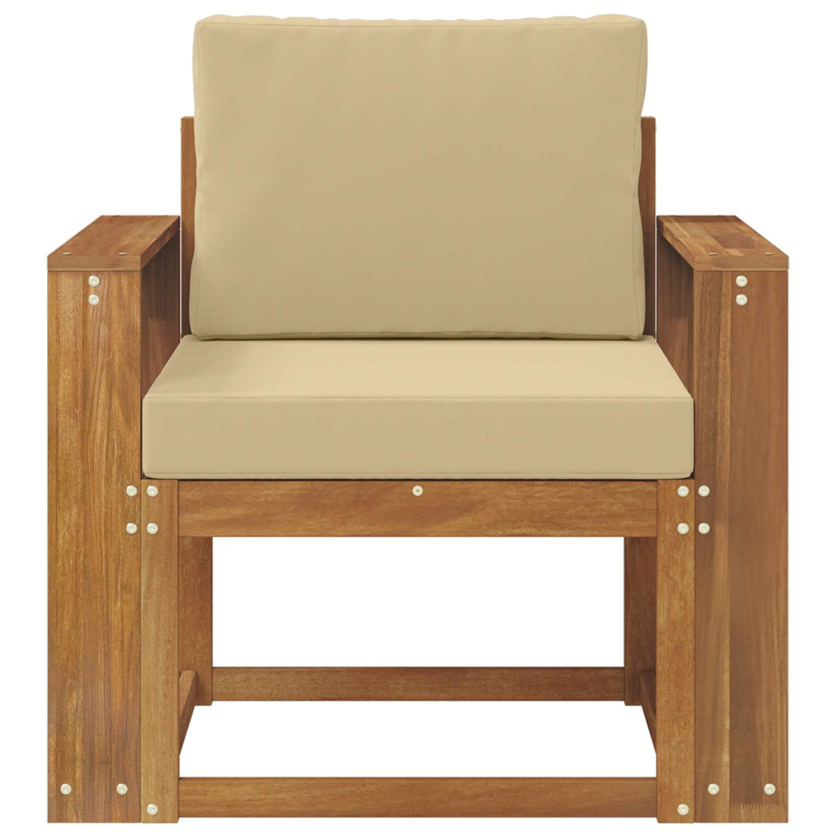Udendørs sofa Soli Akacietræ og polyester Naturfarvet