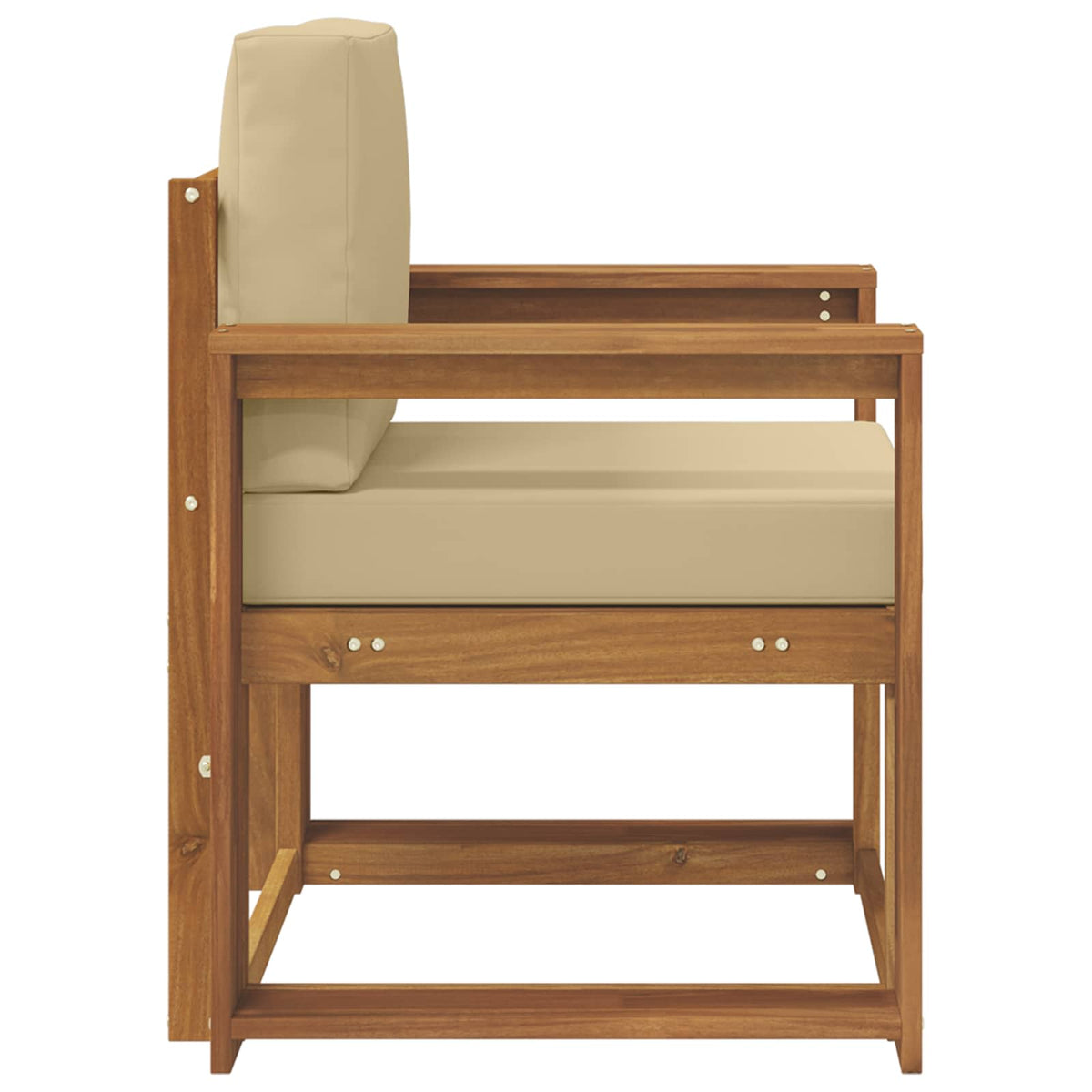 Udendørs sofa Soli Akacietræ og polyester Naturfarvet