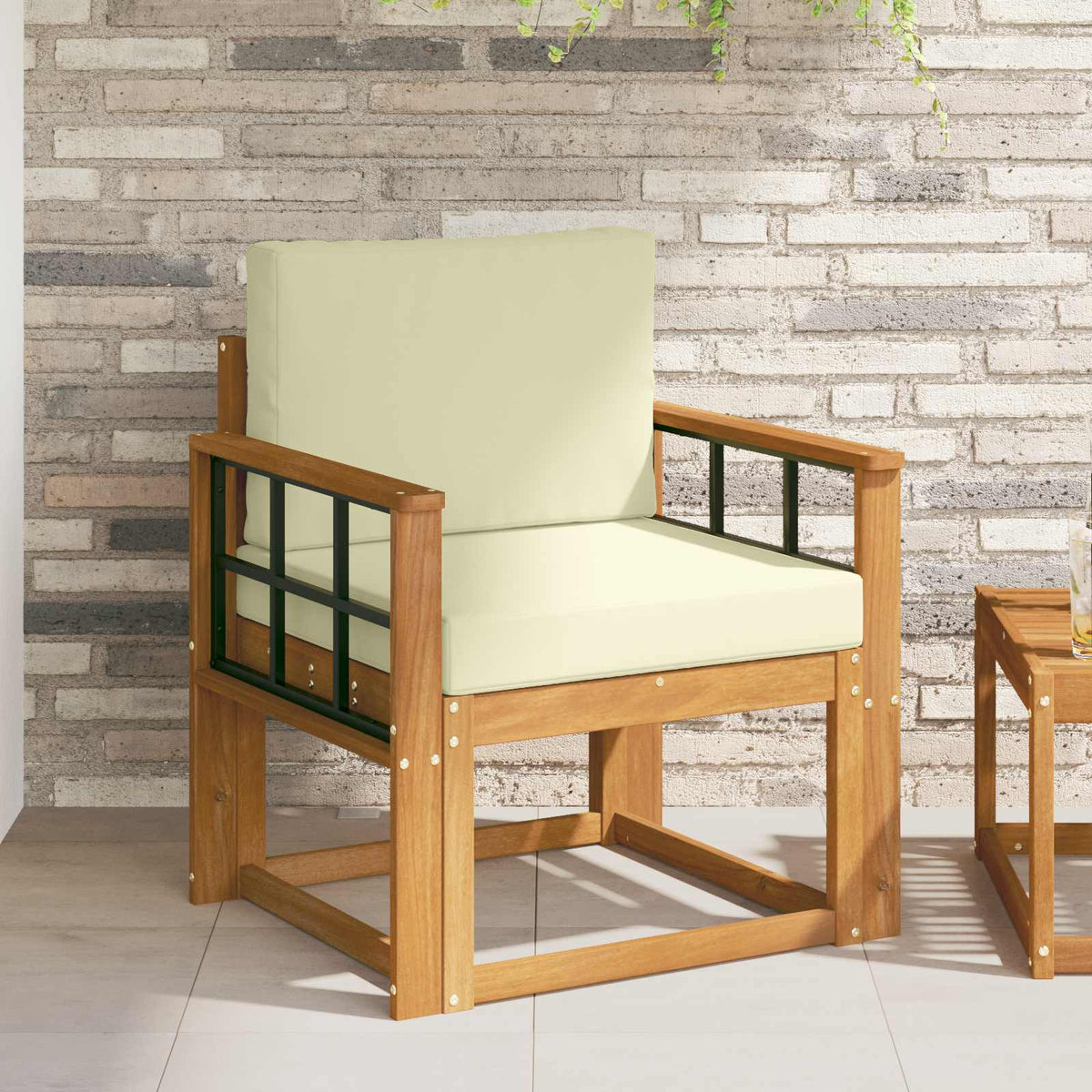 Udendørs sofa Soli Akacietræ og polyester Naturfarvet