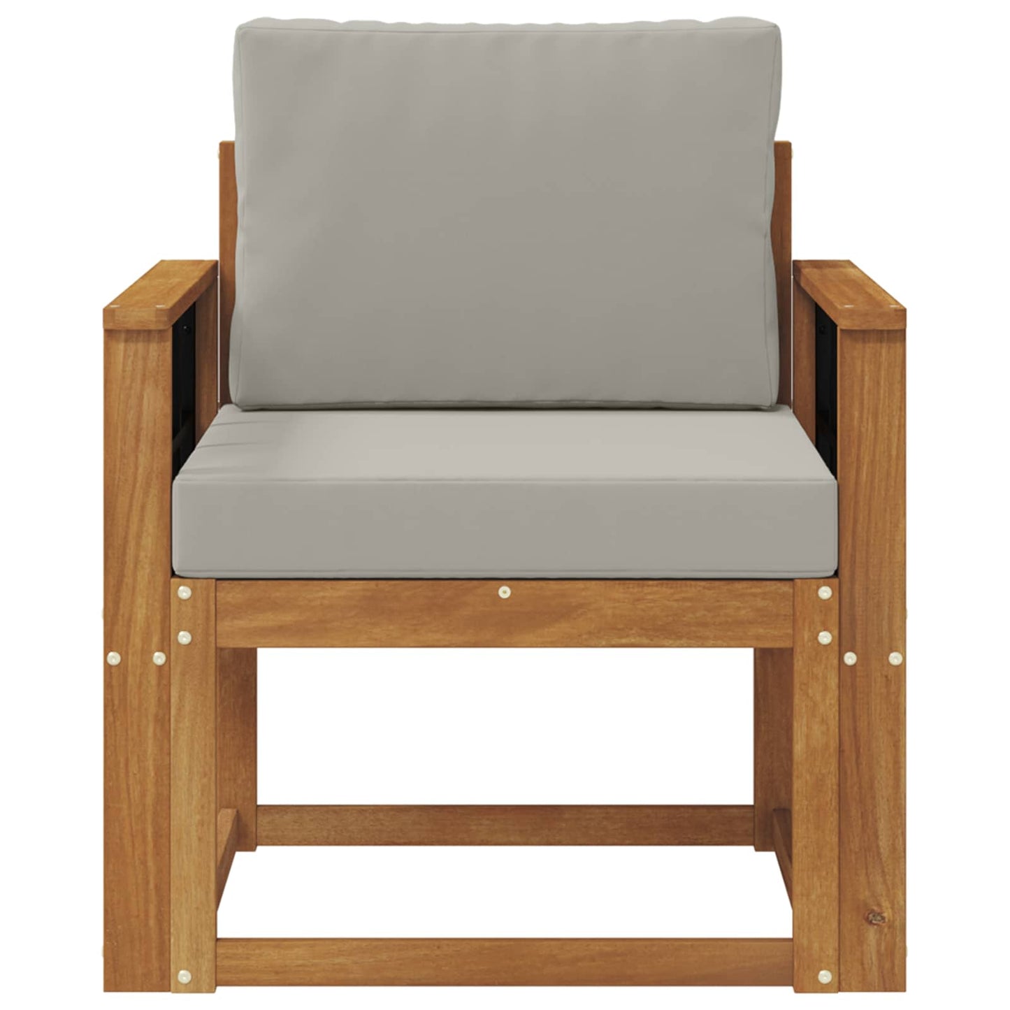 Udendørs sofa Soli Akacietræ og polyester Naturlig og lys grå