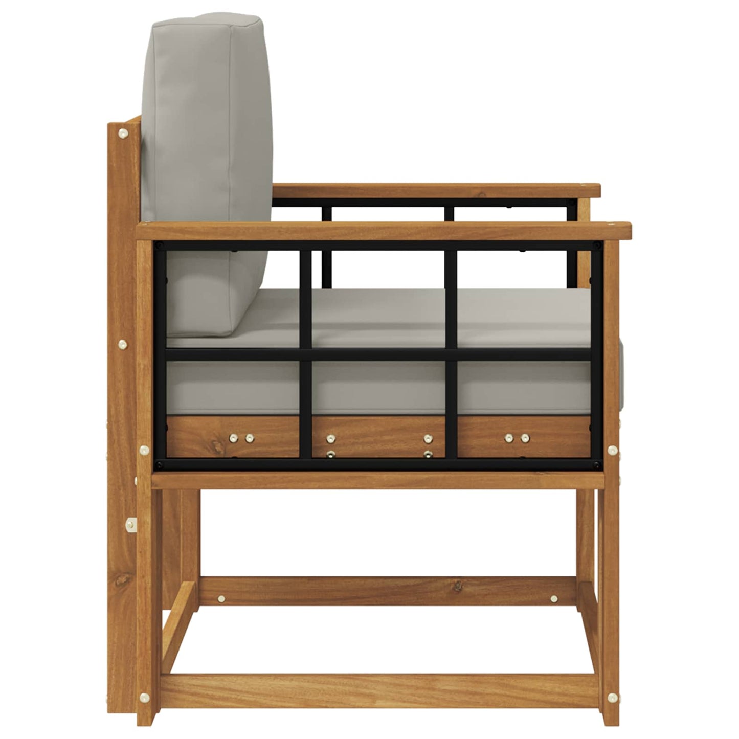 Udendørs sofa Soli Akacietræ og polyester Naturlig og lys grå