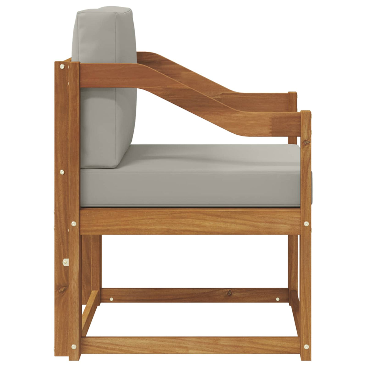 Udendørs sofa Soli Akacietræ og polyester Naturlig og lys grå
