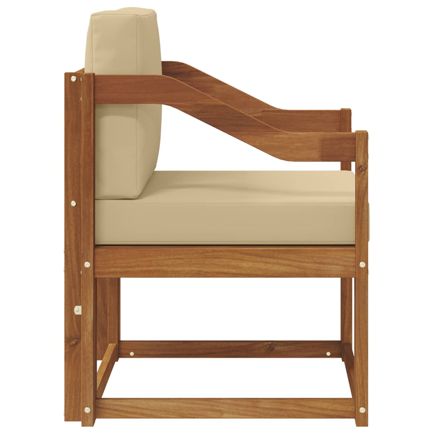 Udendørs sofa Soli Akacietræ og polyester Naturfarvet