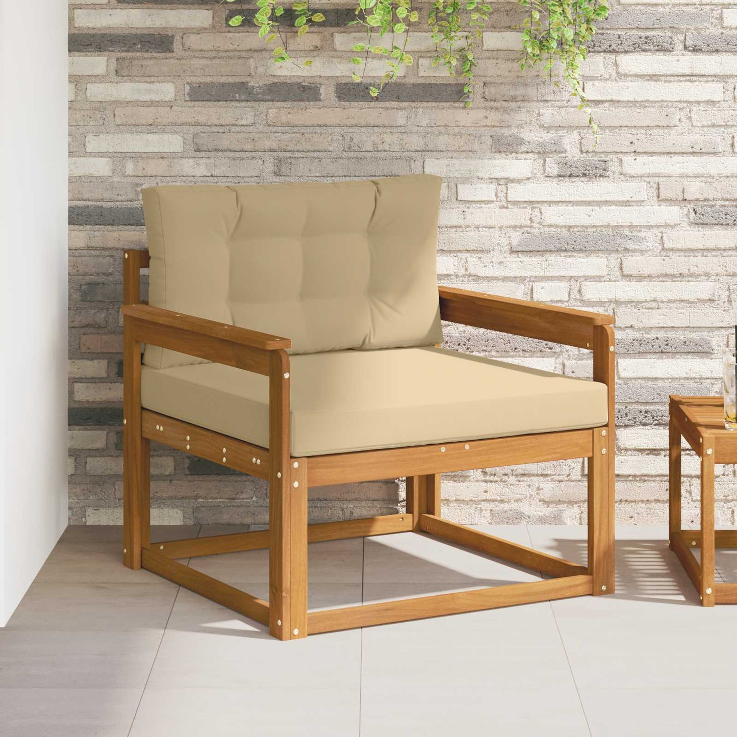 Udendørs Mellem Sofa Naturfarvet