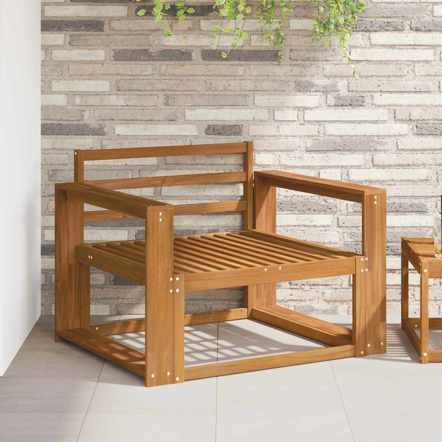 Udendørs Mellem Sofa Naturfarvet