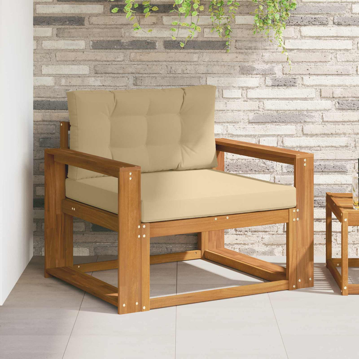 Udendørs Mellem Sofa Naturfarvet