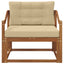 Udendørs Mellem Sofa Naturfarvet