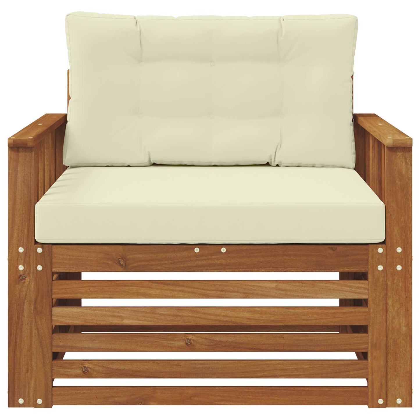 Udendørs sofa Soli Akacietræ og polyester Naturlig og Fløde