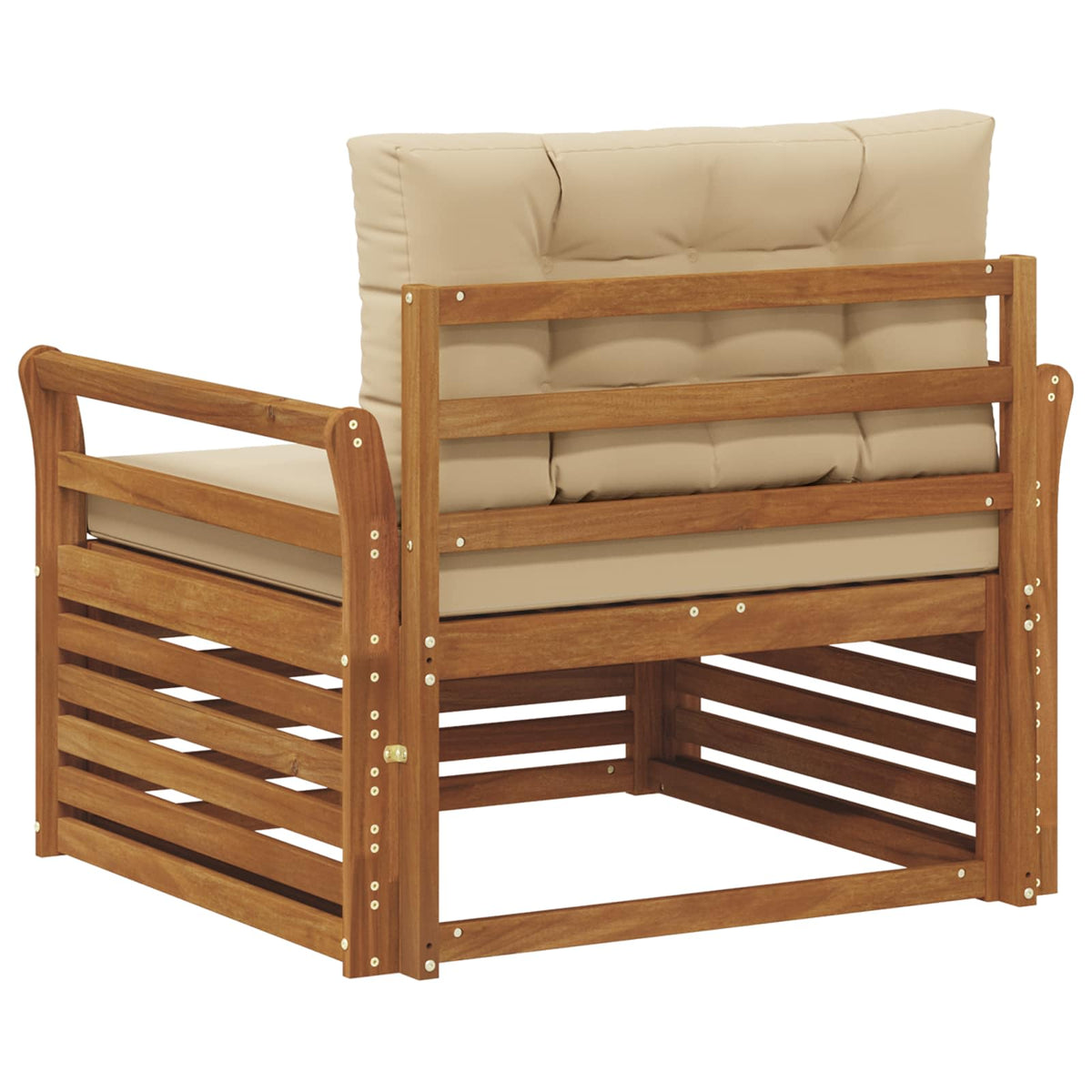 Udendørs sofa Soli Akacietræ og polyester Naturlig og Beige
