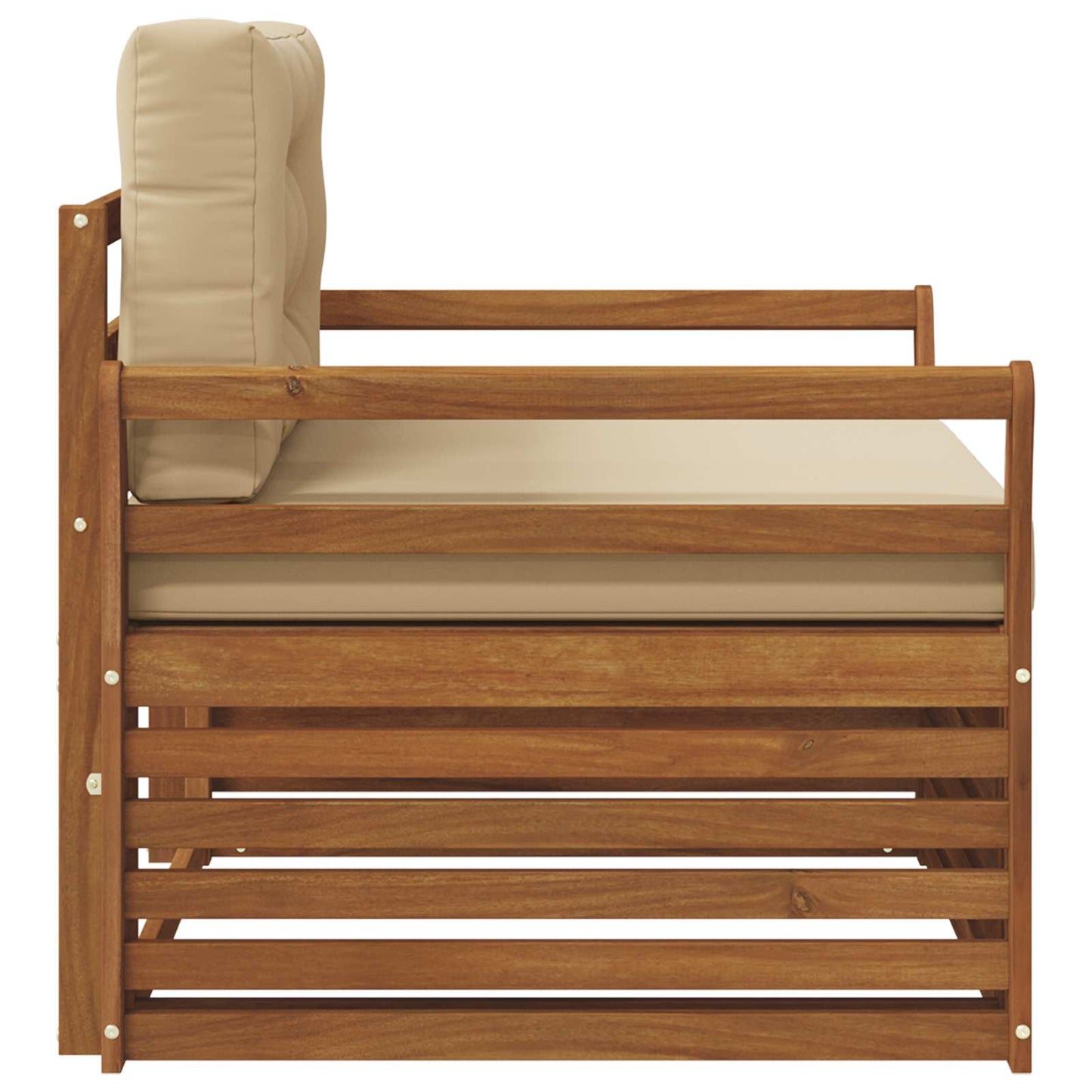 Udendørs sofa Soli Akacietræ og polyester Naturlig og Beige