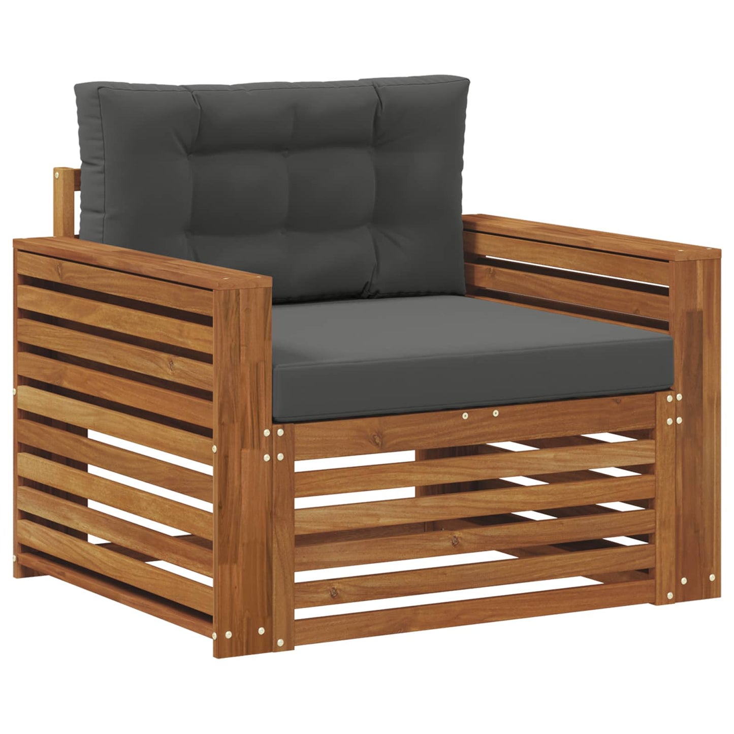Udendørs sofa Soli Akacietræ og polyester Naturlig og Antracit