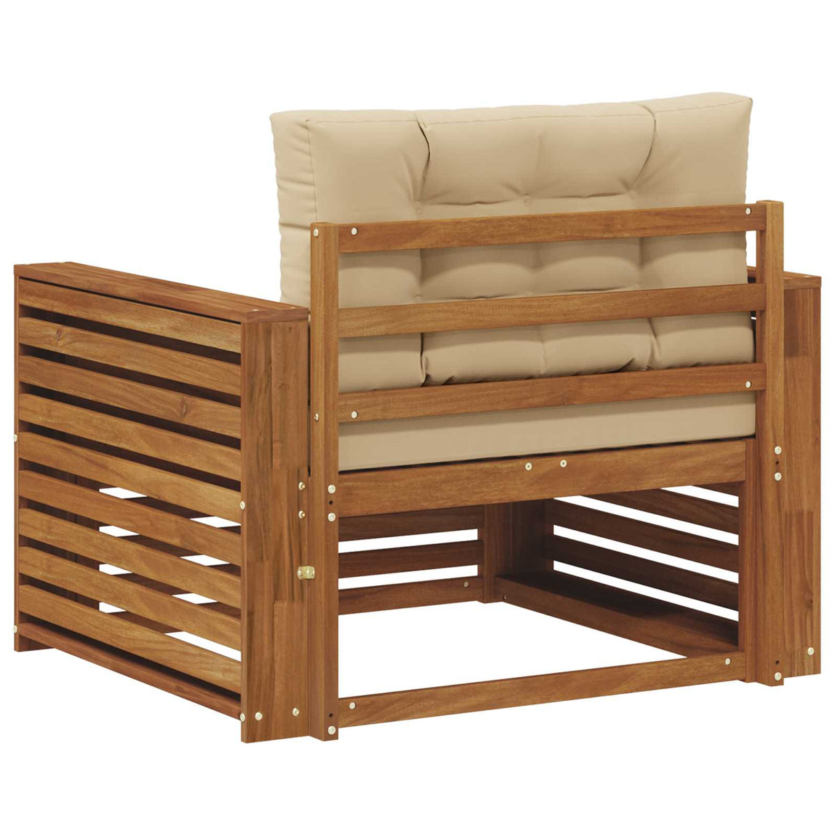 Udendørs sofa Soli Akacietræ og polyester Naturlig og Beige
