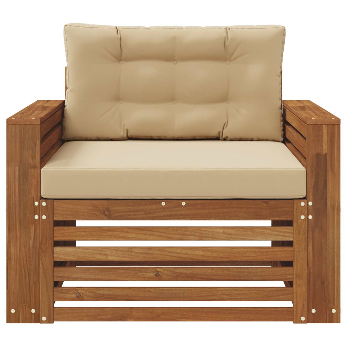 Udendørs sofa Soli Akacietræ og polyester Naturlig og Beige