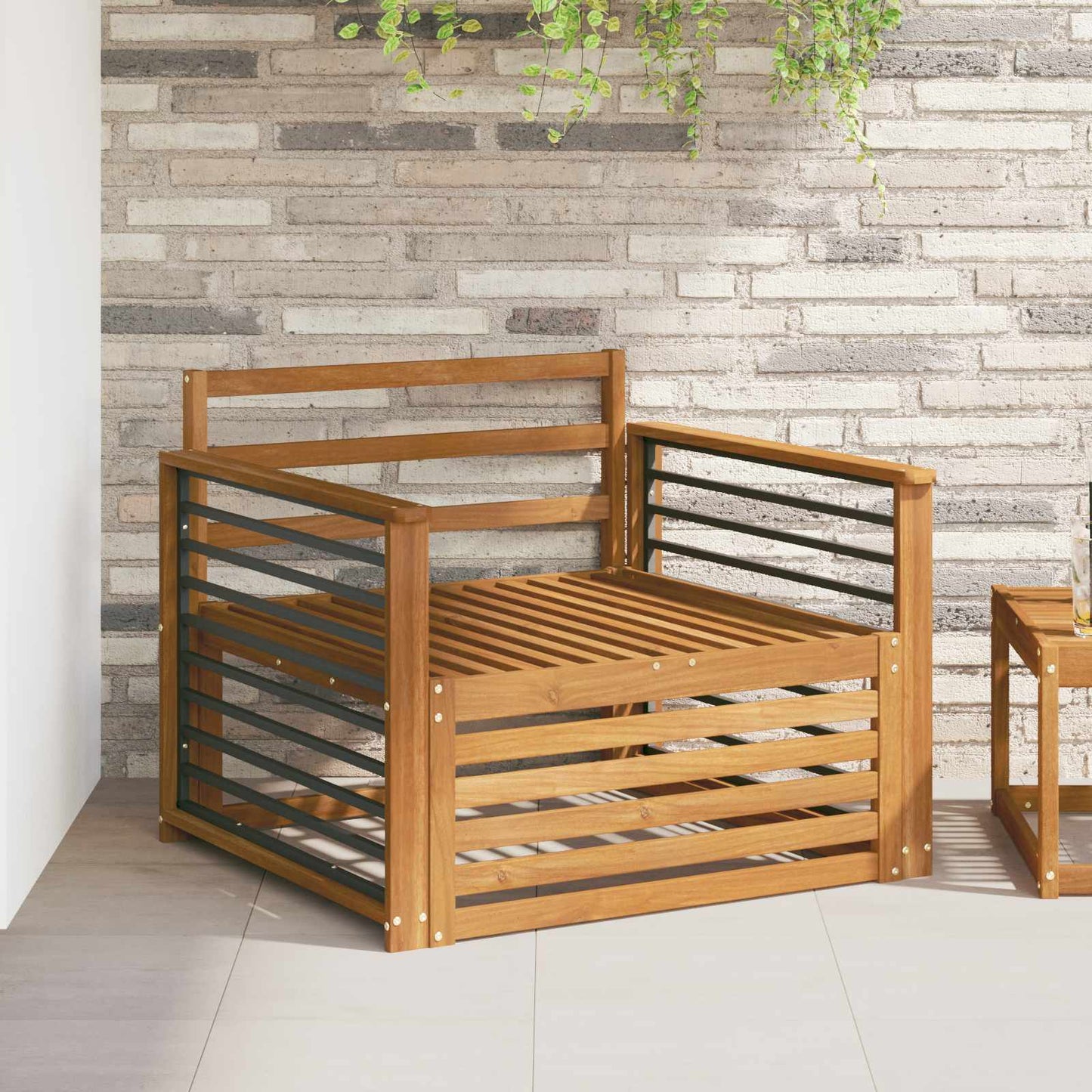 2 stk. Udendørs sofa Naturfarvet
