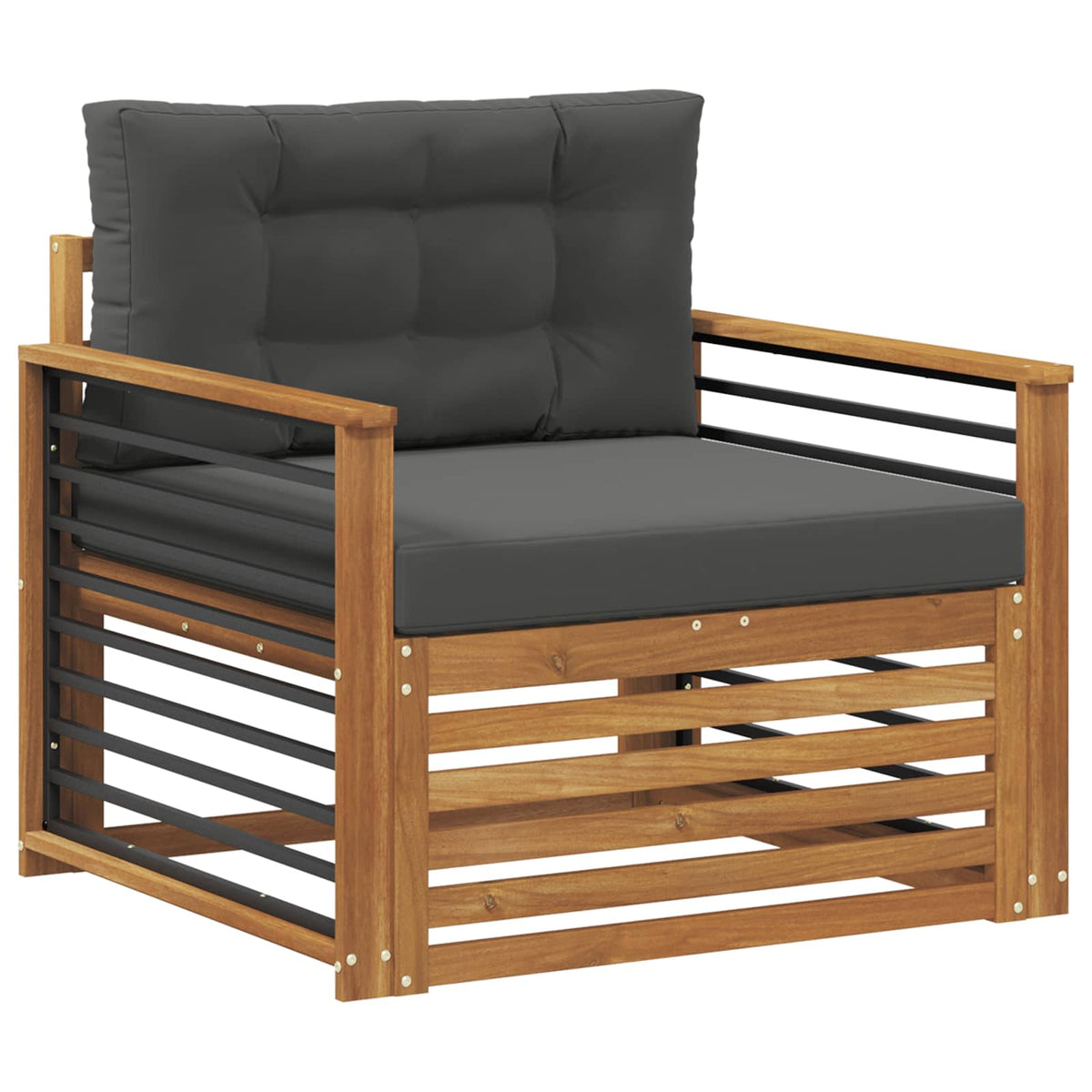 Udendørs sofa Soli Akacietræ og polyester Naturlig og Antracit
