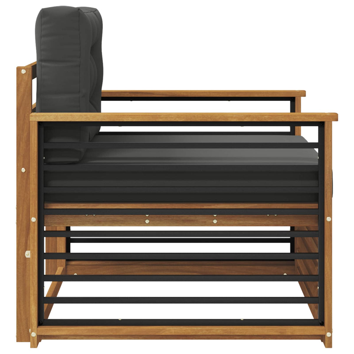 Udendørs sofa Soli Akacietræ og polyester Naturlig og Antracit