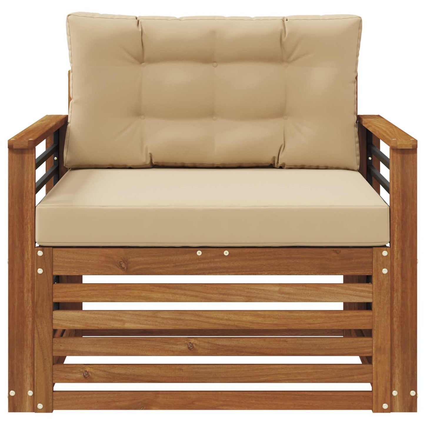 Udendørs sofa Soli Akacietræ og polyester Naturlig og Beige