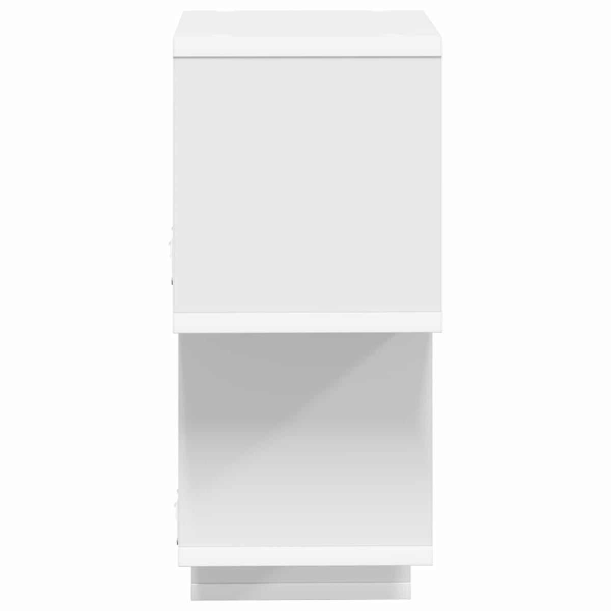 Svævende hylde Vægmonteret Hvid 87 x 20 x 55 cm Konstrueret træ