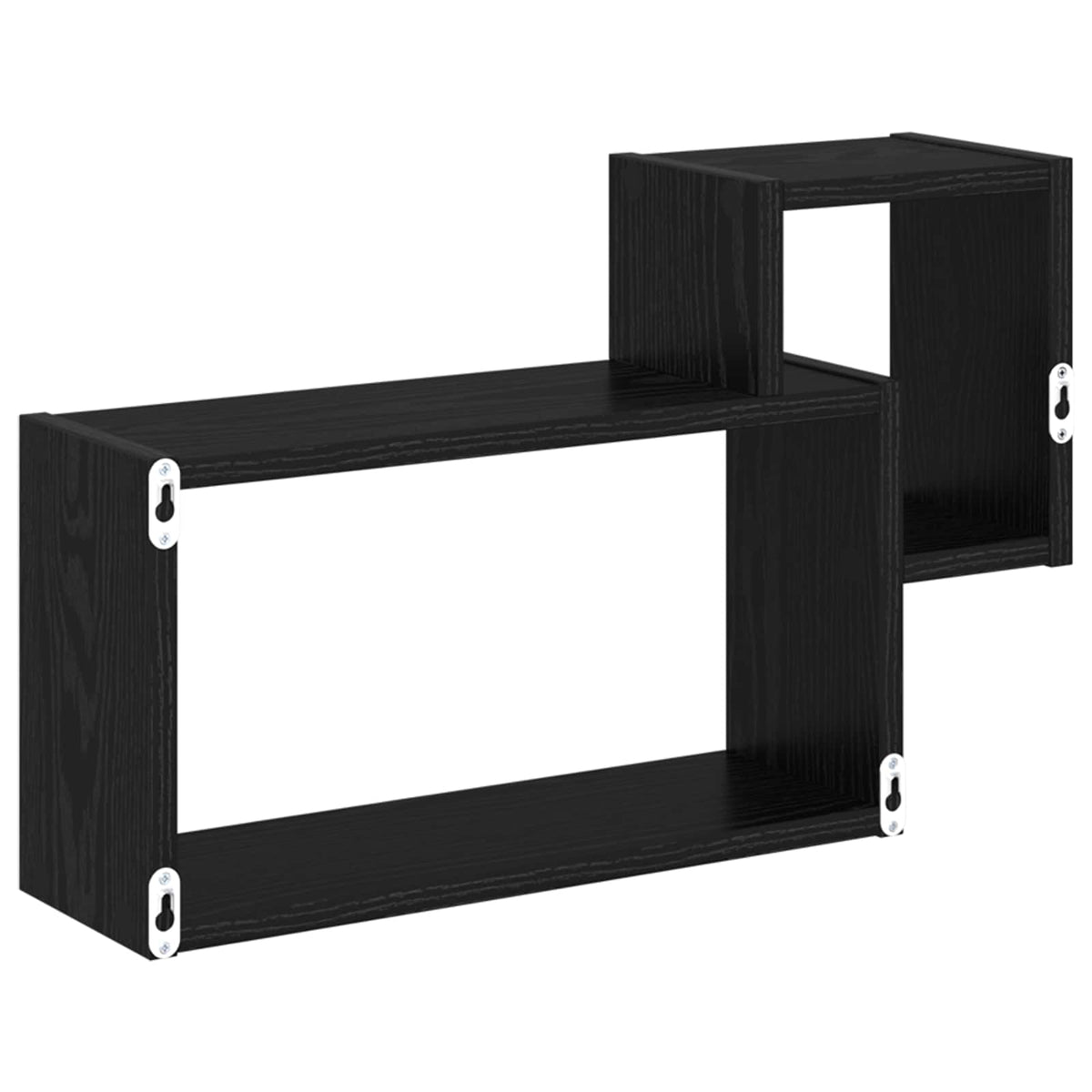 Væghylde Vægmonteret Sort eg 55 x 15 x 35 cm Konstrueret træ
