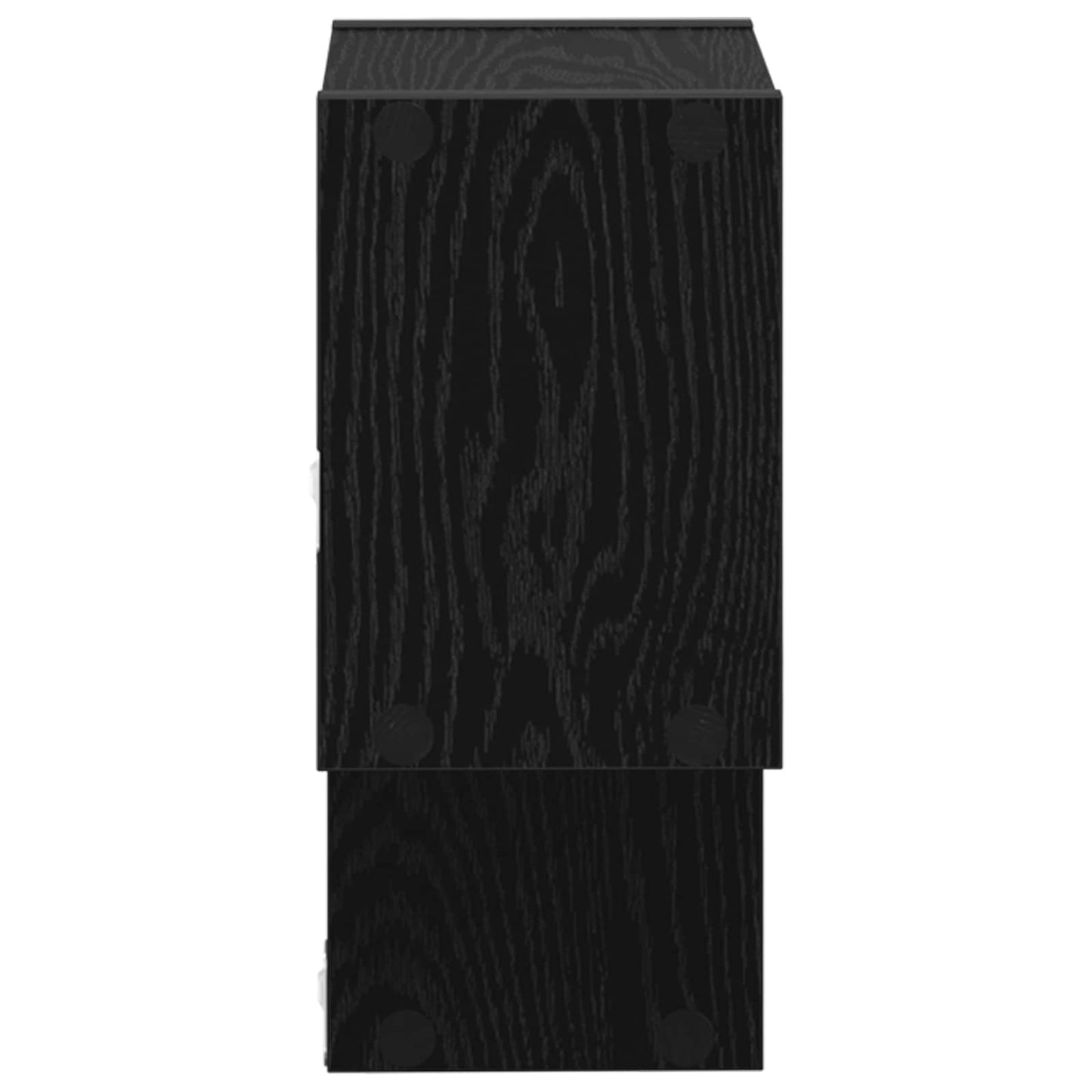 Væghylde Vægmonteret Sort eg 55 x 15 x 35 cm Konstrueret træ