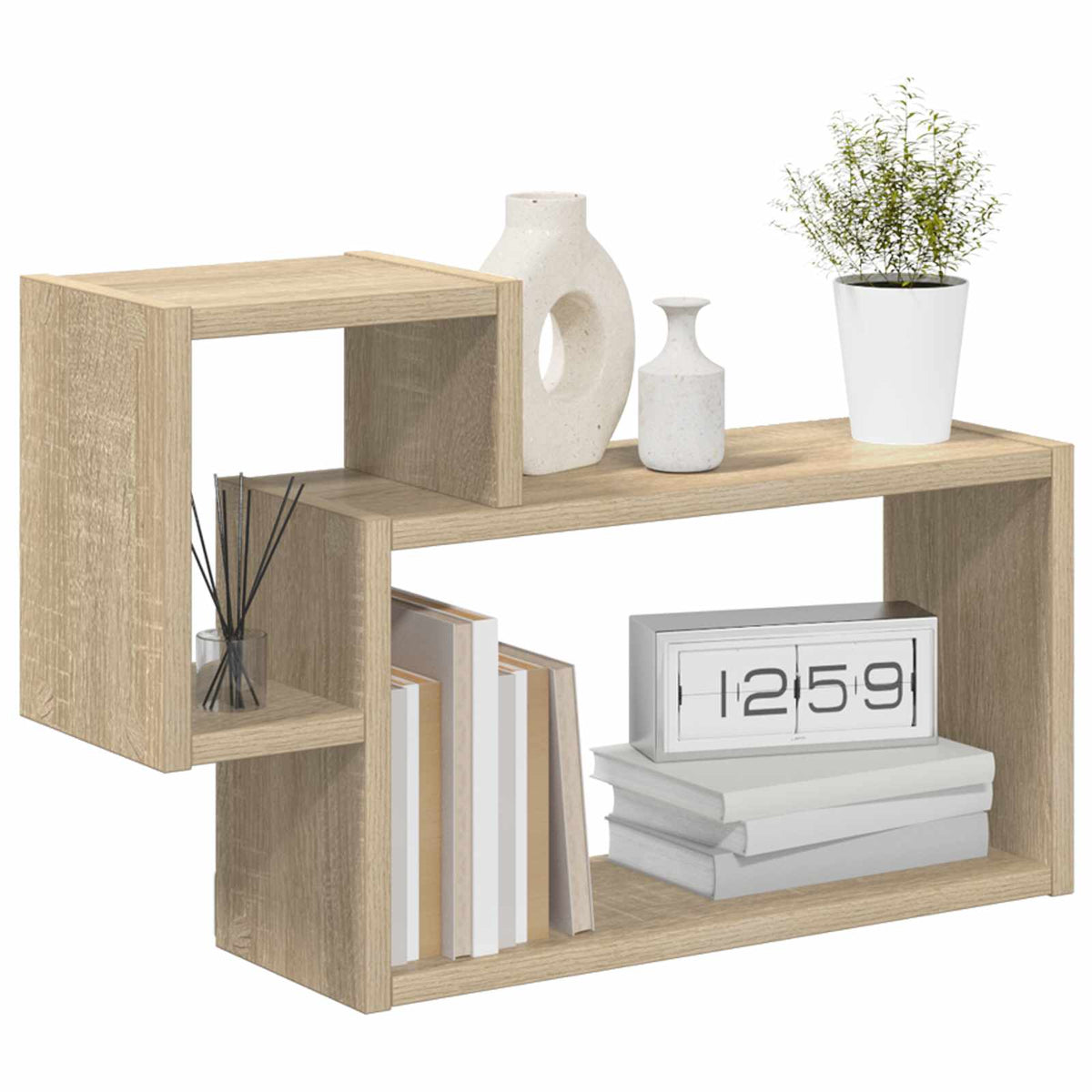 Væghylde Vægmonteret Sonoma-eg 55 x 15 x 35 cm Konstrueret træ