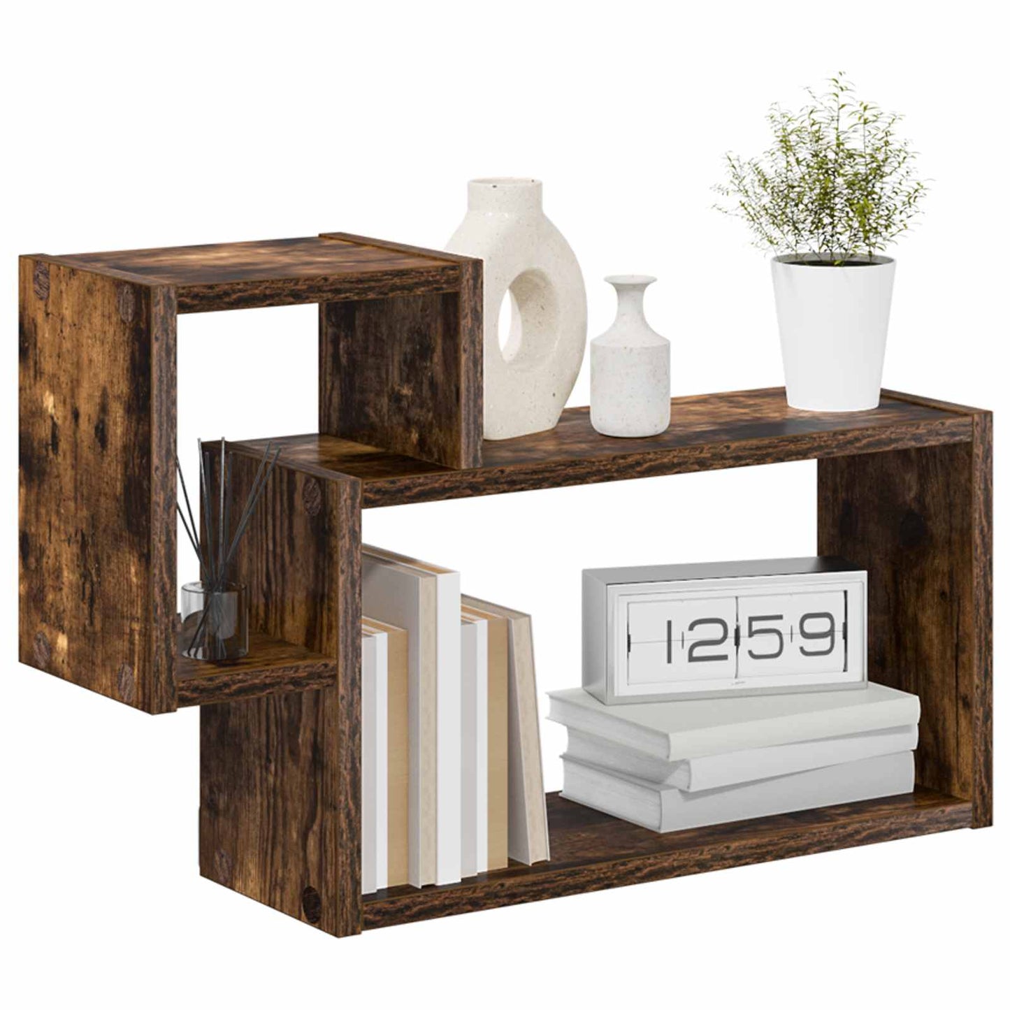 Væghylde Vægmonteret Røget eg 55 x 15 x 35 cm Konstrueret træ