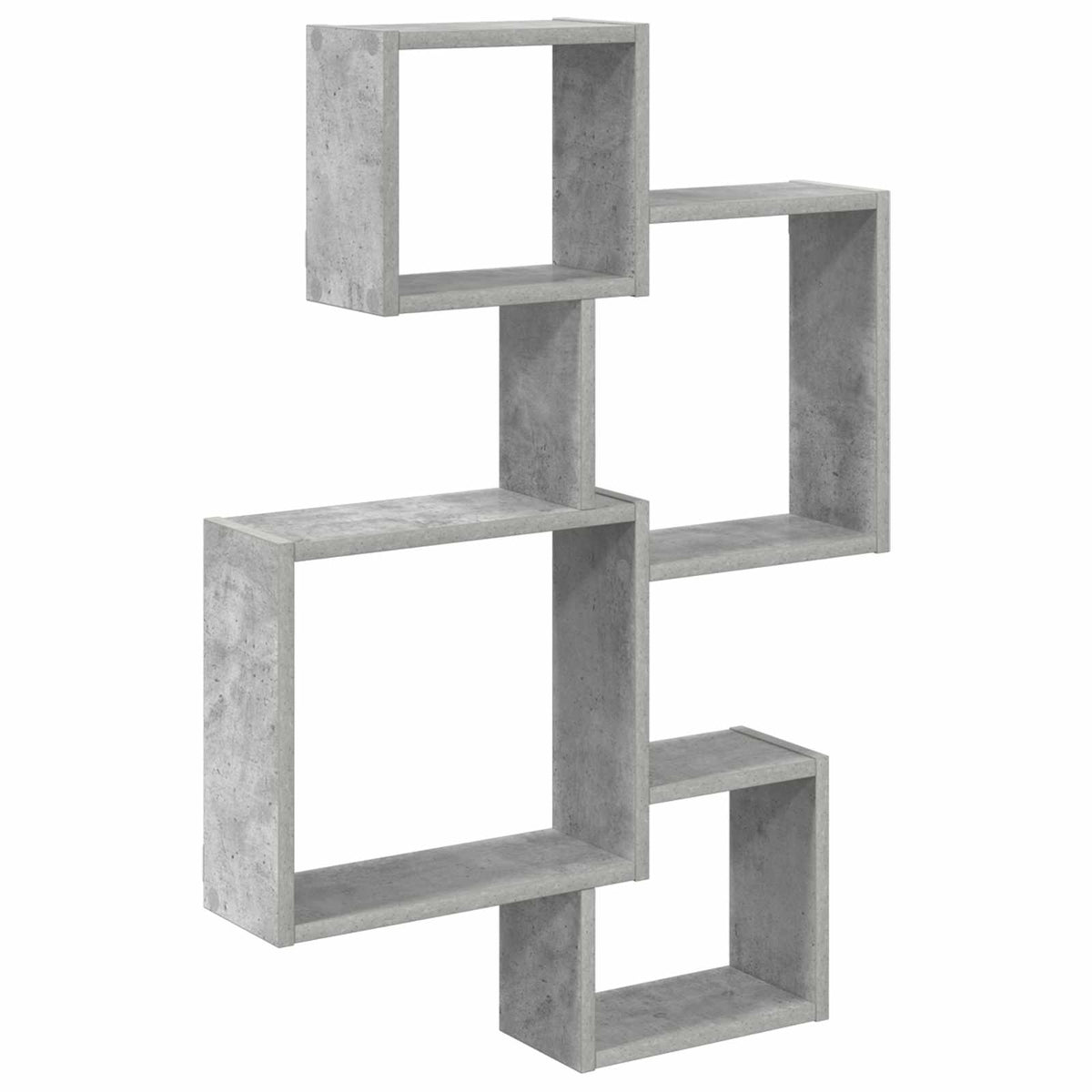 Væg Kub Hylder Vægmonteret Betongrå 64 x 13,5 x 91,5 cm