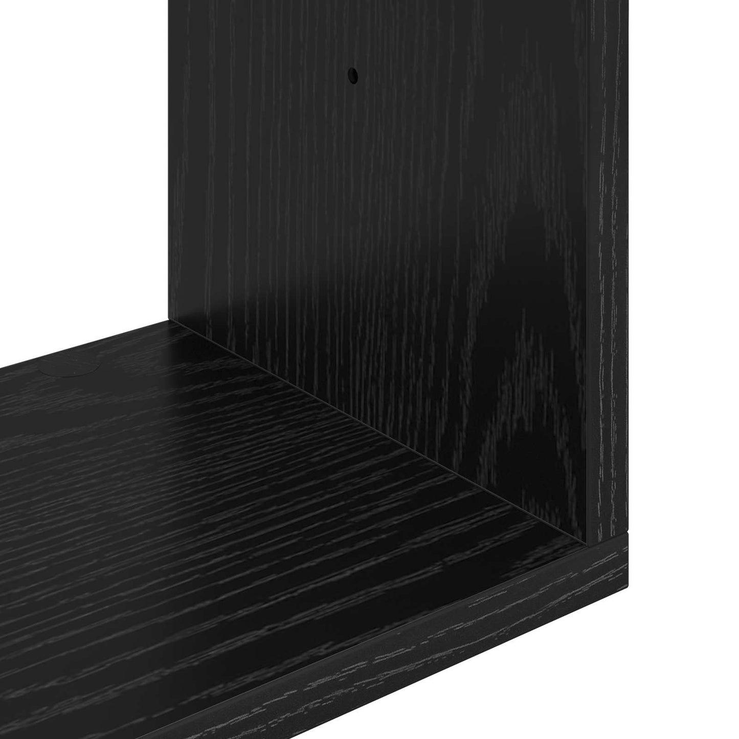 Væghylde Vægmonteret Sort eg 95 x 20 x 69,5 cm Konstrueret træ
