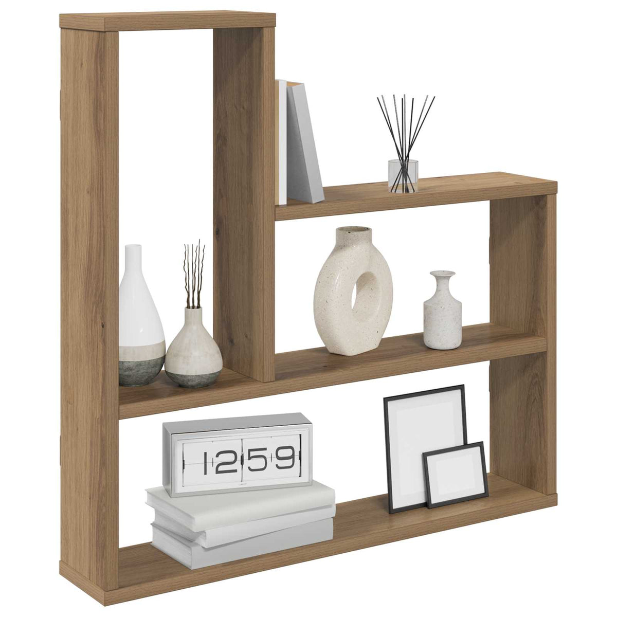 Væghylde Artisan-eg 60 x 11 x 60 cm Konstrueret træ