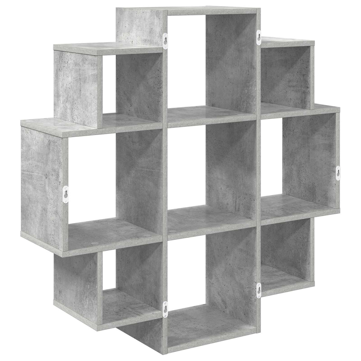 Væghylde Betongrå 90 x 25 x 90 cm Konstrueret træ