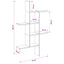 Væghylde Sonoma-eg 61 x 15 x 102 cm Konstrueret træ