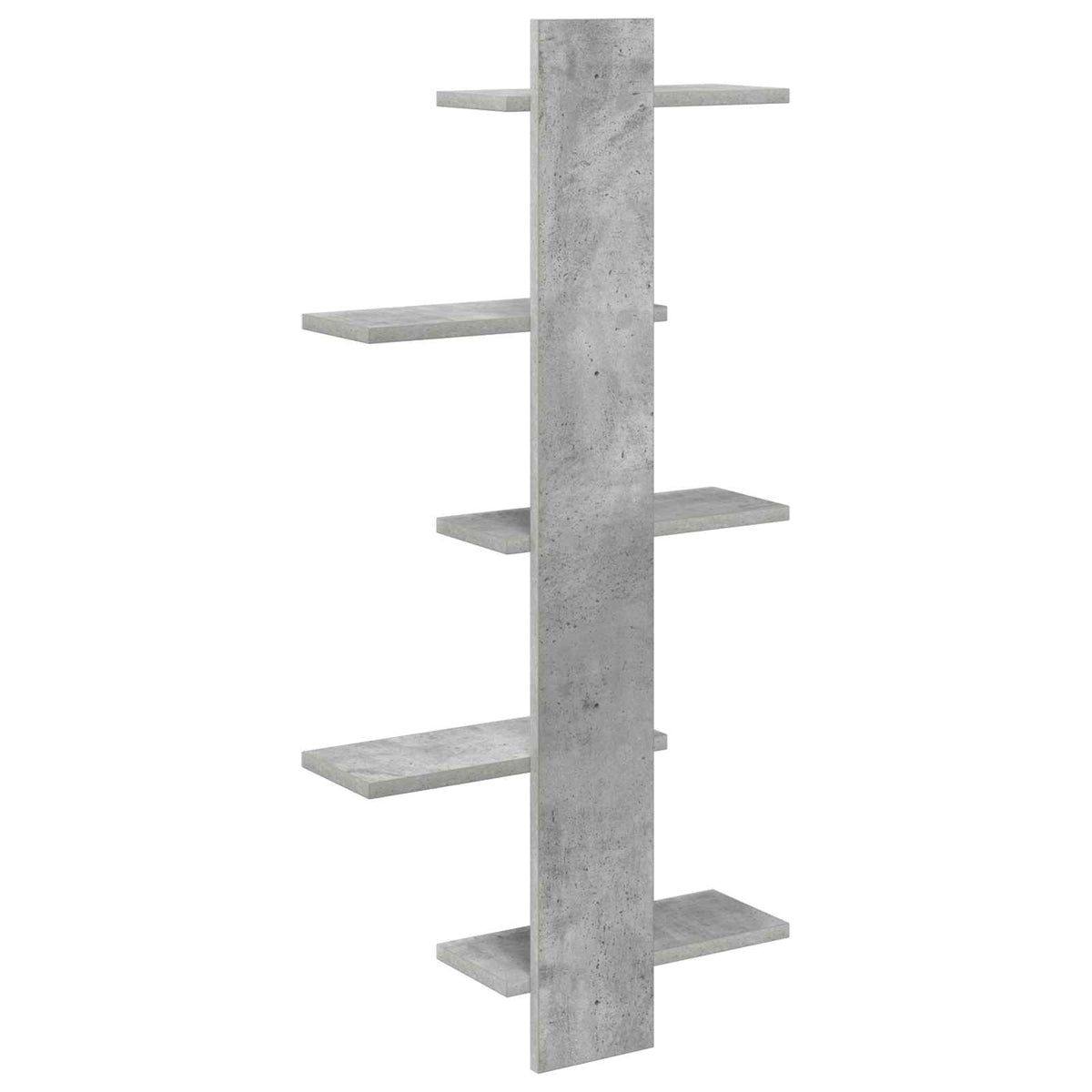 Væghængt Flydende Hylde Betongrå 48,5 x 15 x 101 cm