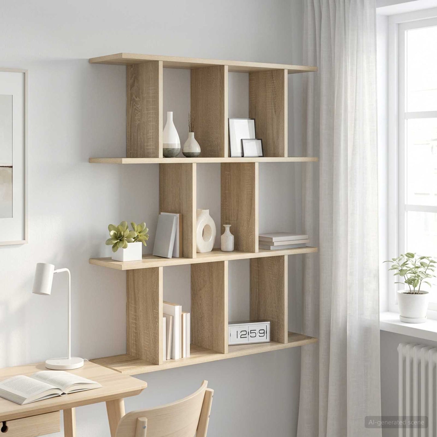 Væghylde Sonoma-eg 102 x 20 x 96 cm Konstrueret træ