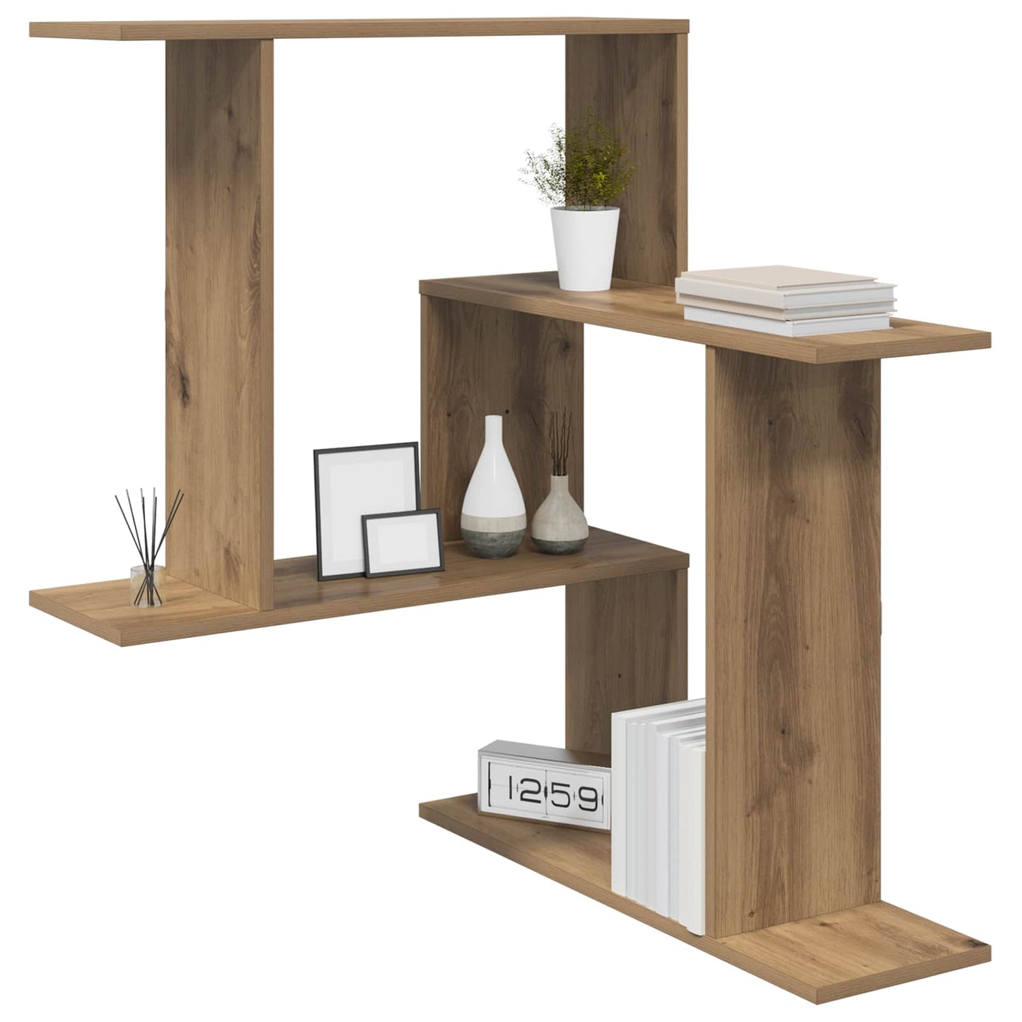 Væghylde Artisan-eg 67 x 67 x 87 cm Konstrueret træ