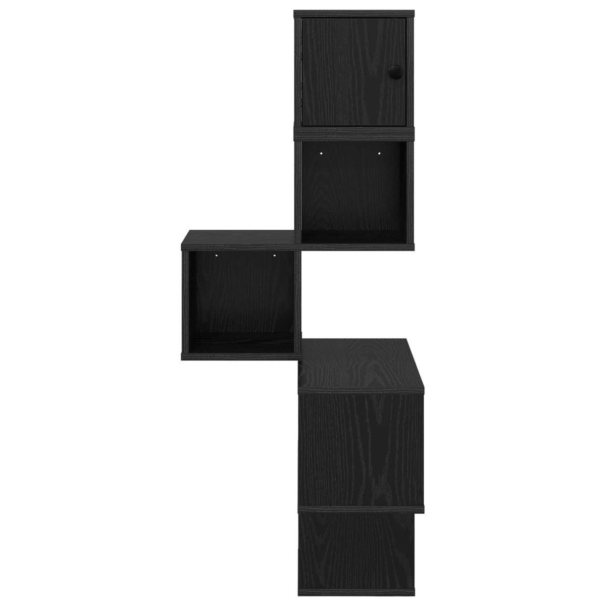 Væg Hjørneshylde Sort eg 48 x 48 x 120 cm Konstrueret træ