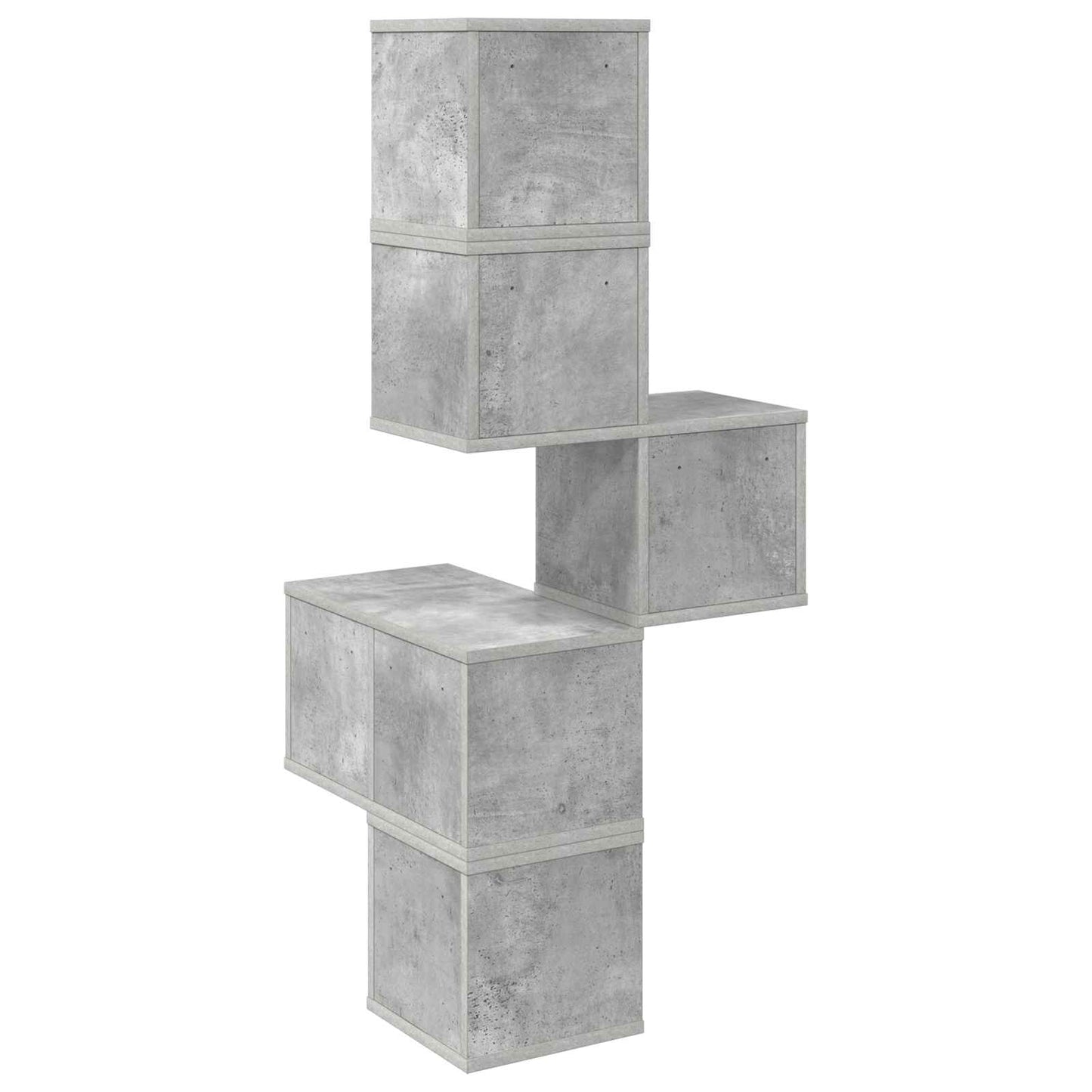Væg Hjørneshylde Betongrå 48 x 48 x 120 cm Konstrueret træ