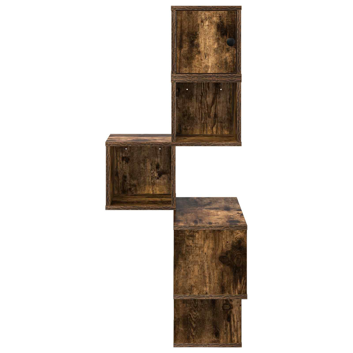 Væg Hjørneshylde Røget eg 48 x 48 x 120 cm Konstrueret træ