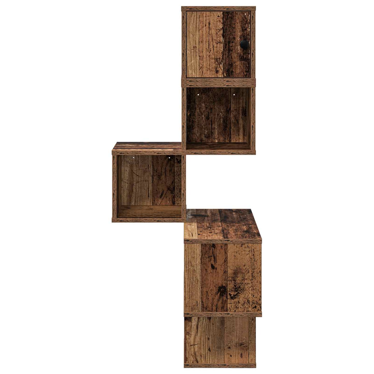 Væg Hjørneshylde Gammelt træ 48 x 48 x 120 cm Konstrueret træ