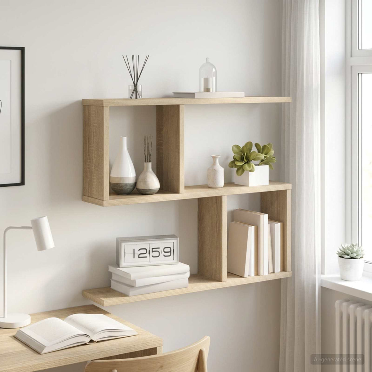 Væghylde Sonoma-eg 60 x 12 x 50,5 cm Konstrueret træ