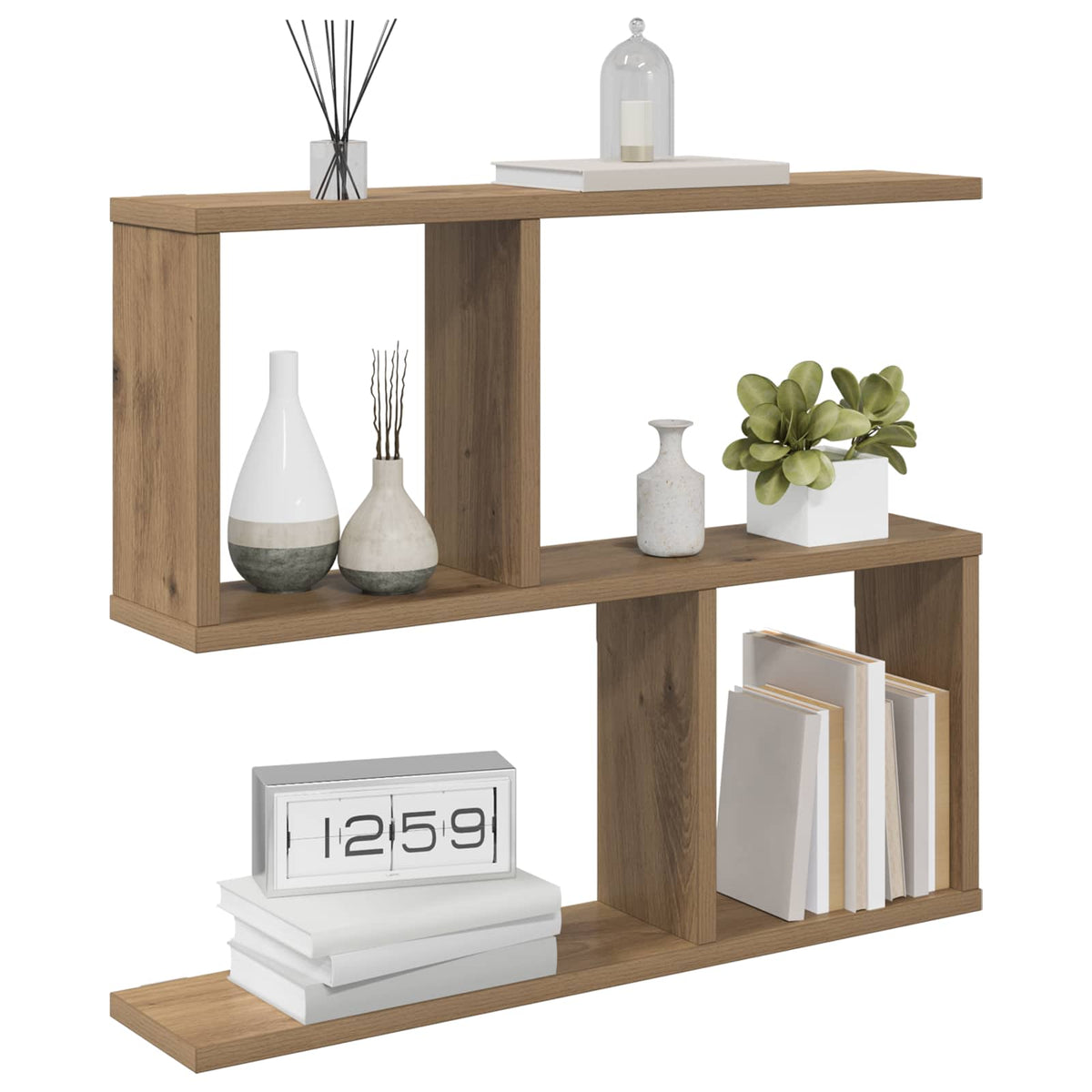 Væghylde Artisan-eg 60 x 12 x 50,5 cm Konstrueret træ