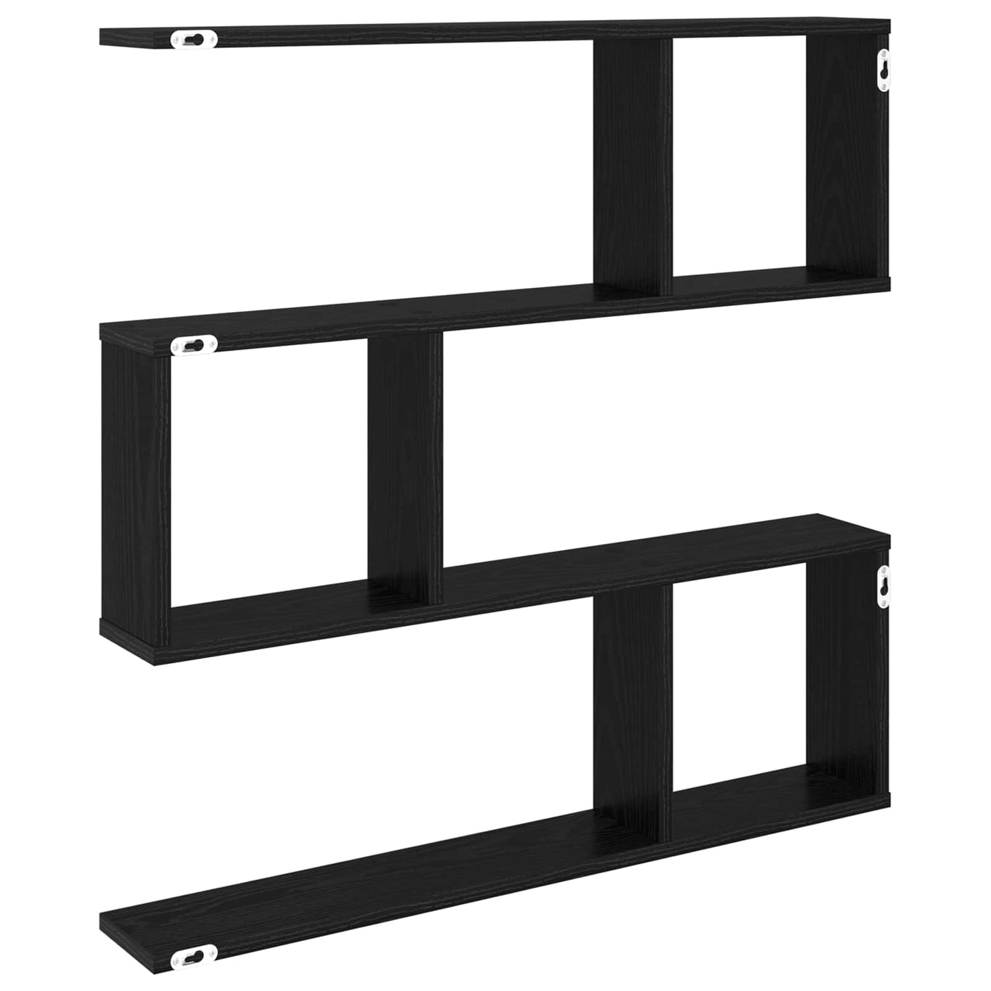 Væghylde Sort eg 80 x 12 x 79,5 cm Konstrueret træ