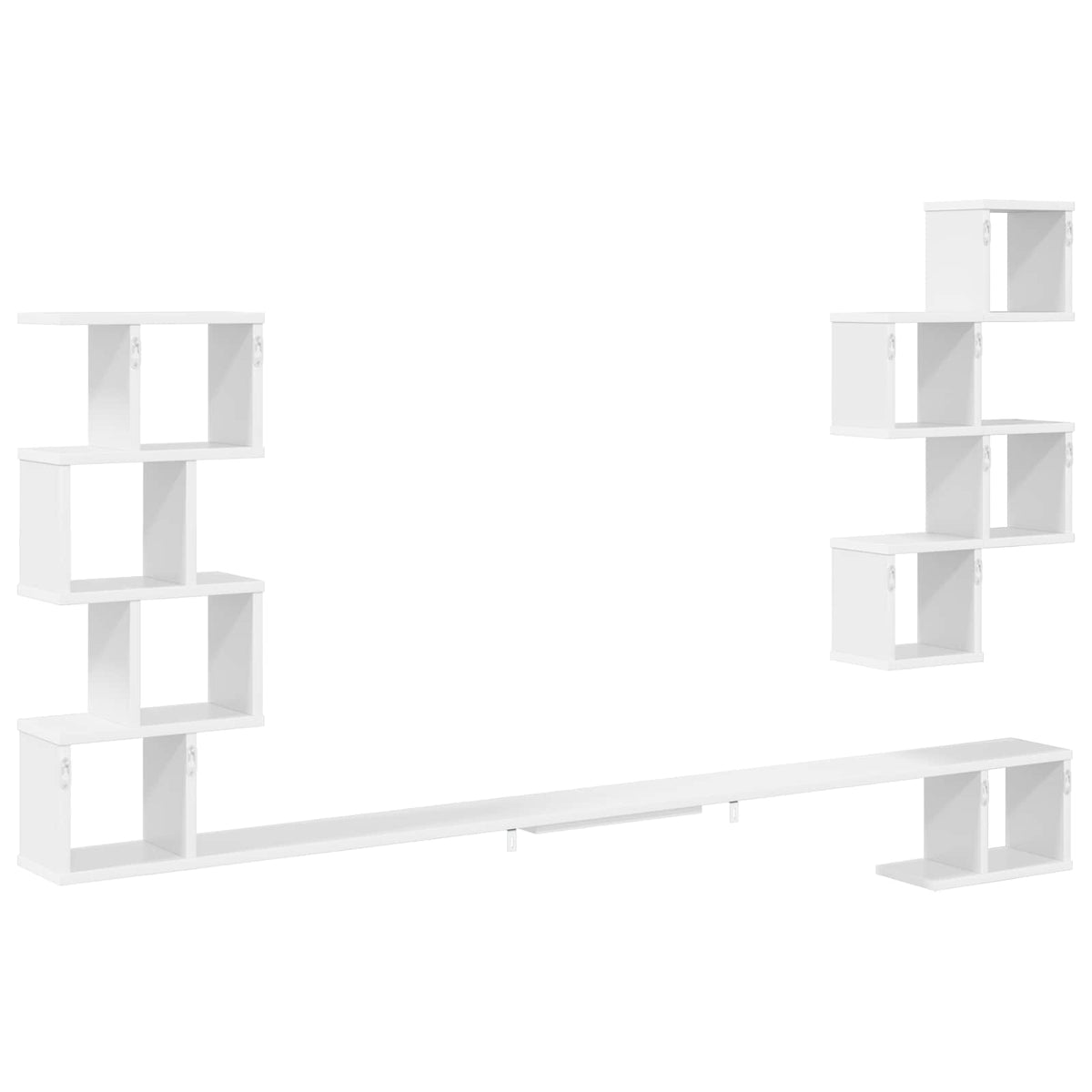 Væghængt TV-hylde Hvid 200 x 15 x 94 cm Konstrueret træ