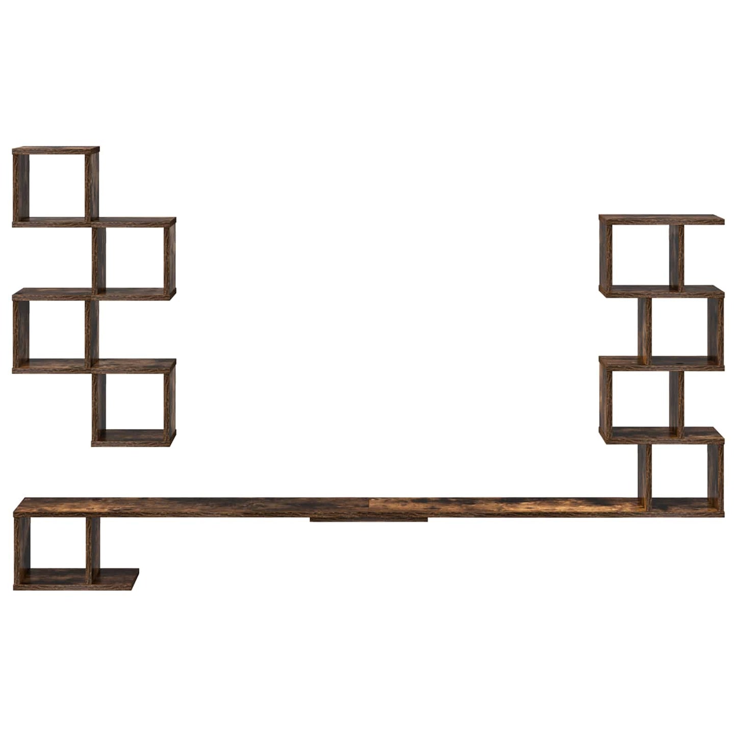 Væghængt TV-hylde Røget eg 200 x 15 x 94 cm Konstrueret træ