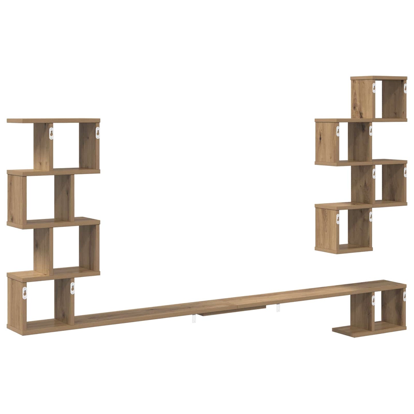 Væghængt TV-hylde Artisan-eg 200 x 15 x 94 cm Konstrueret træ