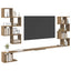 Væghængt TV-hylde Artisan-eg 200 x 15 x 94 cm Konstrueret træ