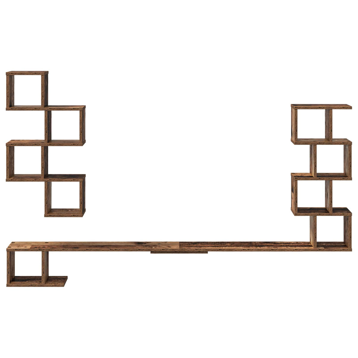 Væghængt TV-hylde Gammelt træ 160 x 15 x 94 cm Konstrueret træ