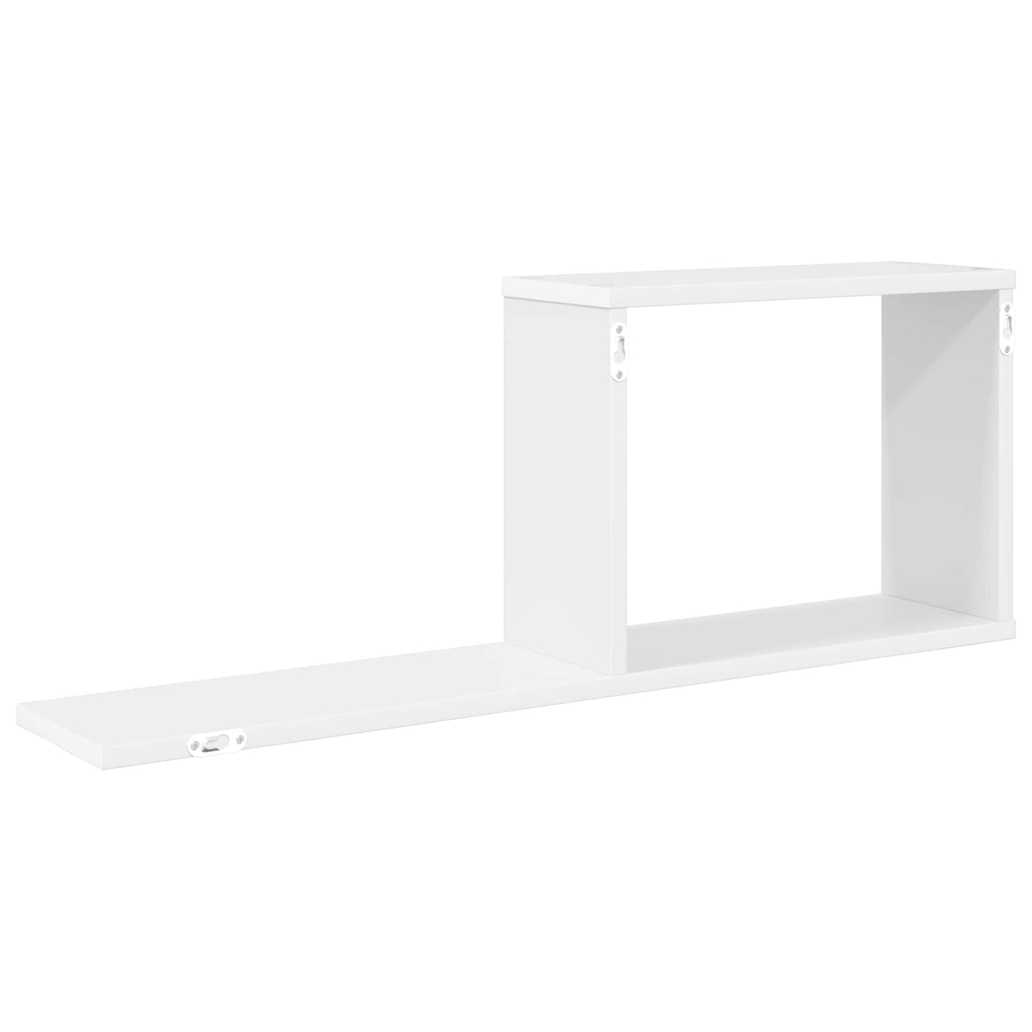 Svævehylder Hvid 80 x 15 x 30 cm Konstrueret træ